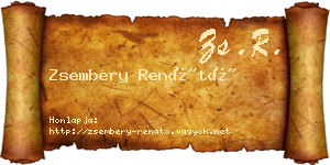 Zsembery Renátó névjegykártya